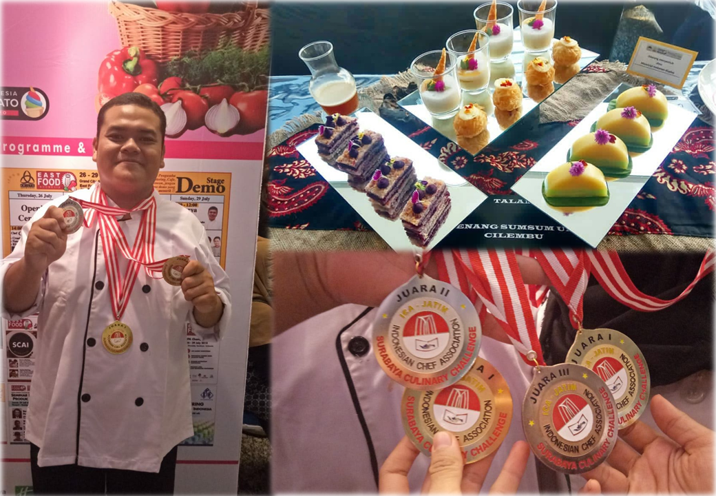 Mahasiswa Tata Boga Sabet Tiga Gelar Juara Perlombaan Surabaya Culinary Challenge 2018